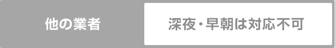 深夜・早朝は対応不可