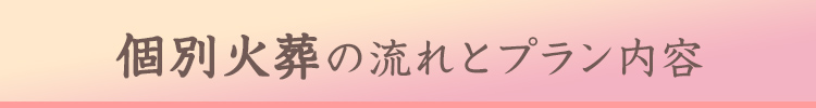 個別火葬の流れとプラン内容